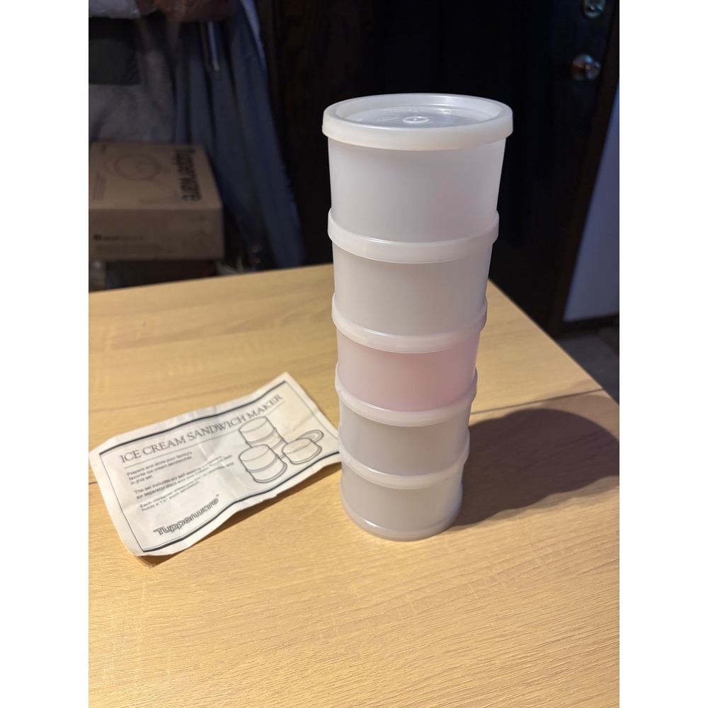 Vintage Tupperware Ice Cream Sandwich Maker Set Stackable Containers 677 678 679